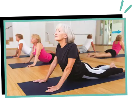 An image of a yoga class