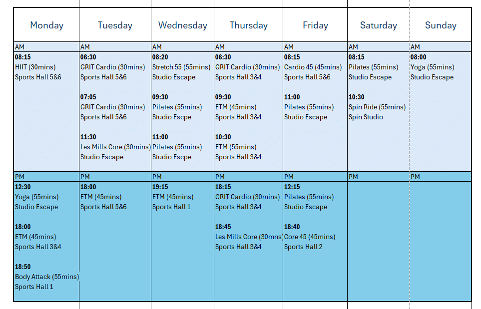 temp timetable LT studio 2 2